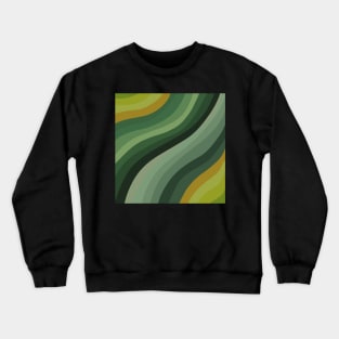 Green waves pattern Crewneck Sweatshirt